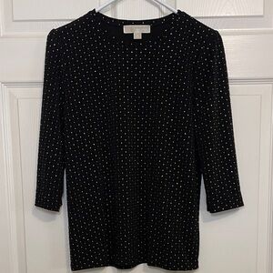 MICHAEL  Michael Kors Black/Gold Blouse